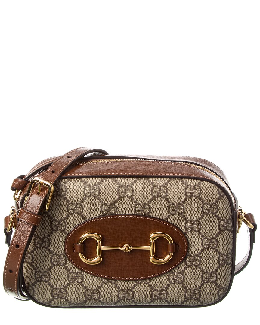 Luxury Gucci Trending 2025 Horsebit 1955 Small GG Supreme Canvas & Leather Crossbody