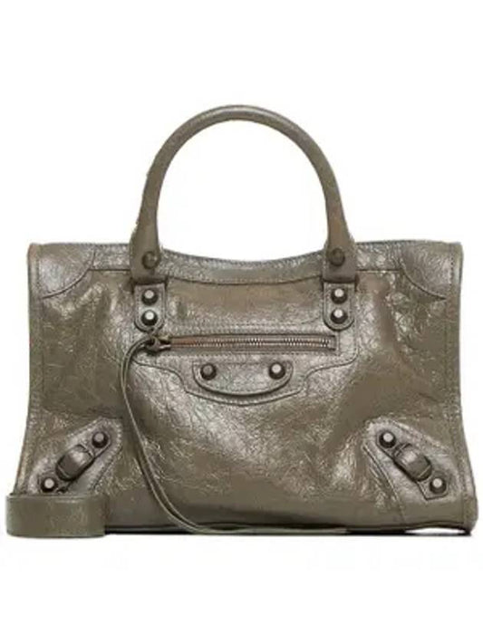 Luxury Balenciaga Le City Small Tote Bag Army Green