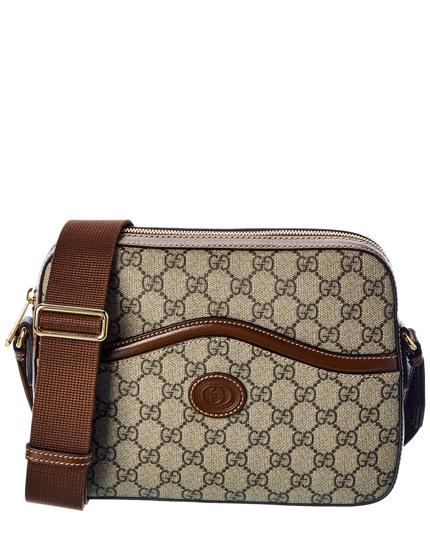 Luxury Gucci Trending 2025 Interlocking G GG Supreme Canvas & Leather Shoulder Bag