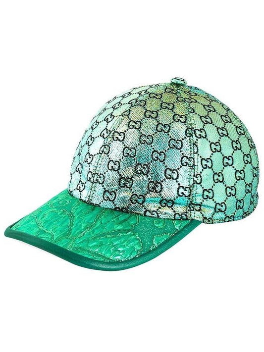 Luxury Gucci Trending 2025 Lame Jacquard Ball Cap Green