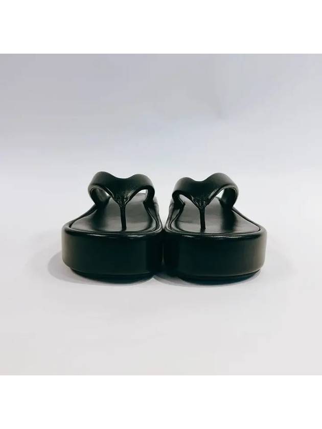 Luxury Balenciaga Women's Rise Thong Flip Flops Black