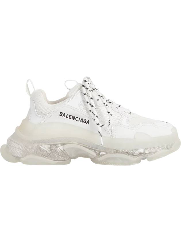 Luxury Balenciaga Triple S Clear Sole Low Top Sneakers White