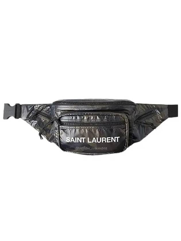 Luxury Saint Laurent Nylon Logo Nuxx Cross Bag Camo