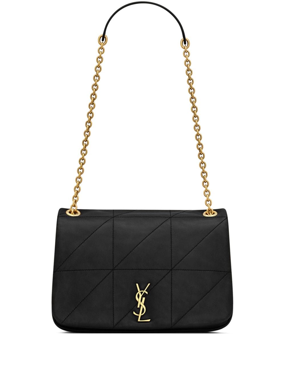 Luxury Saint Laurent Women's Ysl Bo Jamie Black Bag With Golden Logo in Nero | 763475AAB3210001000
