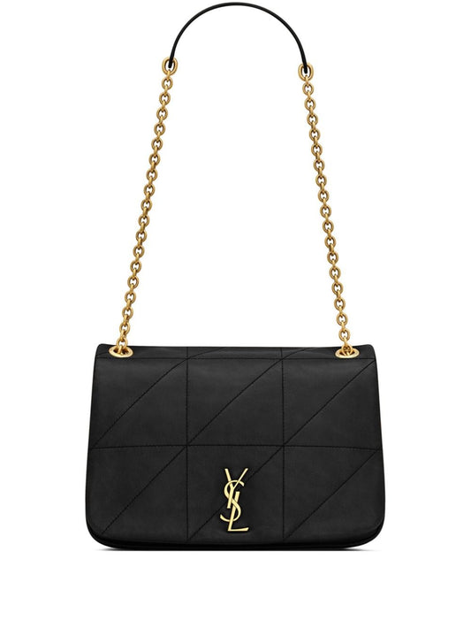 Luxury Saint Laurent Women's Ysl Bo Jamie Black Bag With Golden Logo in Nero | 763475AAB3210001000