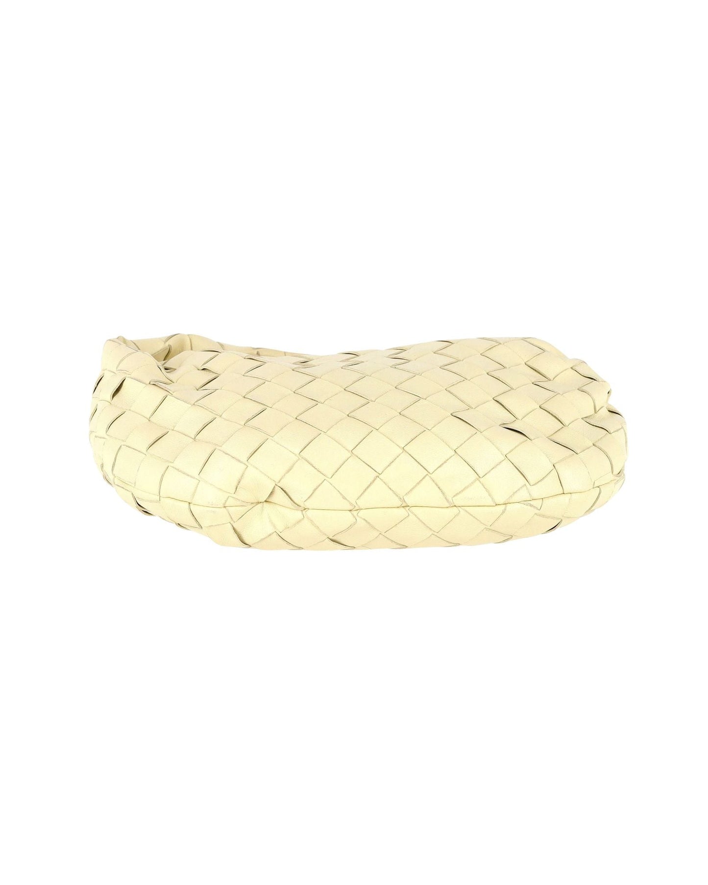 Luxury Bottega Veneta Mini Jodie Shoulder Bag in Cream Leather