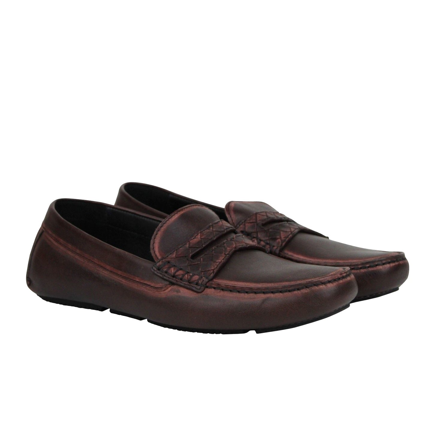 Luxury Bottega Veneta Men's Worn Leather Loafer Shoes (EU /  US)