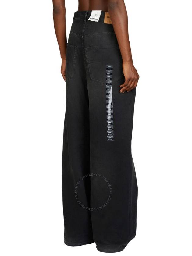 Luxury Balenciaga Denim Straight Pants 767977TNW111672 SUNBLEACHED BLACK