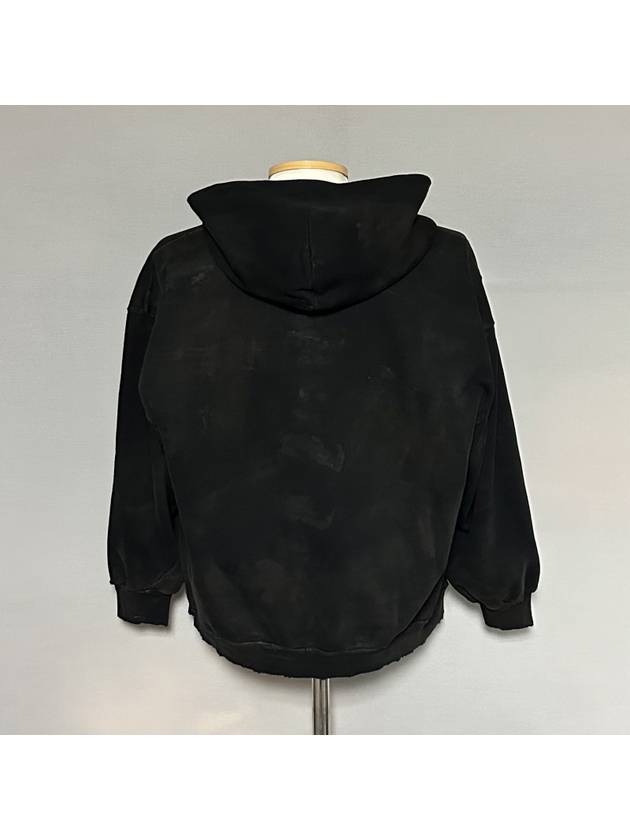 Luxury Balenciaga Mud Distressed Hooded Zip Up 100
