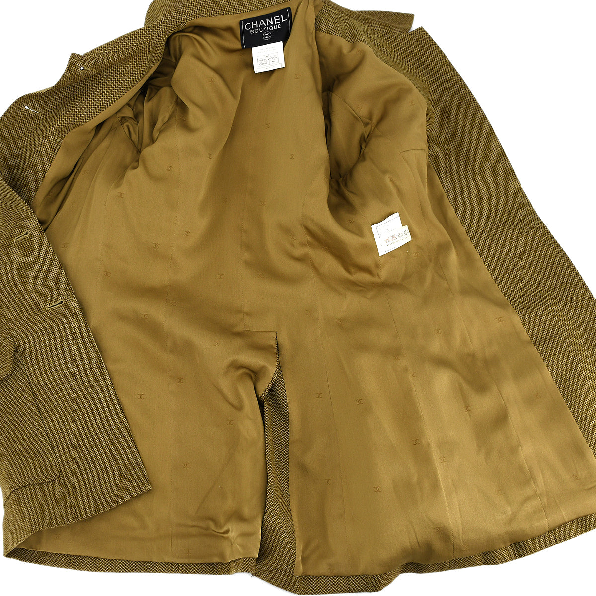 Chanel Single Breasted Jacket Brown 96A #38