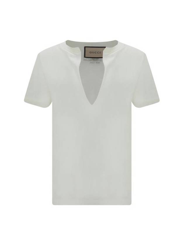 Luxury Gucci Trending 2025 Monogram Logo Cotton Short-Sleeve T-Shirt White