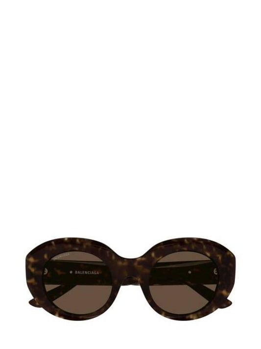 Luxury Balenciaga Eyewear Oval Frame Sunglasses Havana