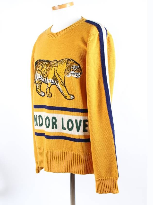 Luxury Gucci Trending 2025 Tiger embroidered wool pullover knit