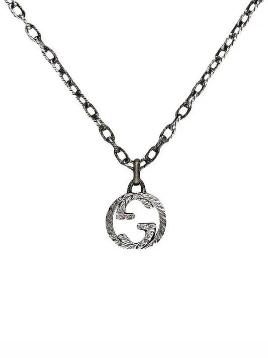 Luxury Gucci Trending 2025 Women's Interlocking G Pendant Necklace Silver