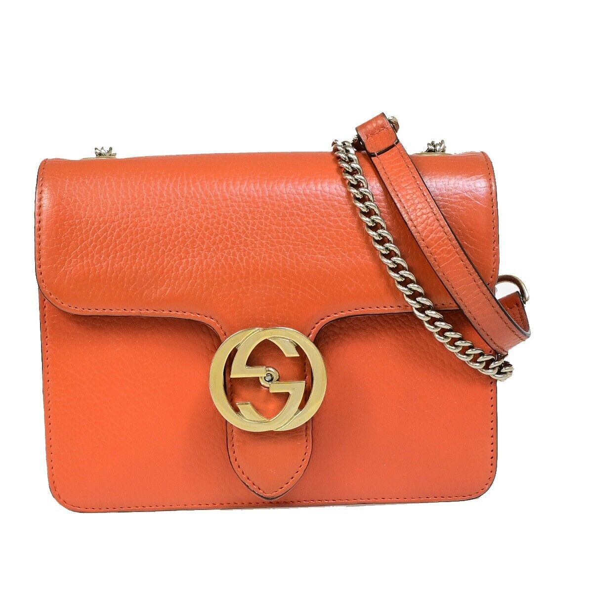 Luxury Gucci Trending 2025 Interlocking G  Leather Shoulder Bag ()