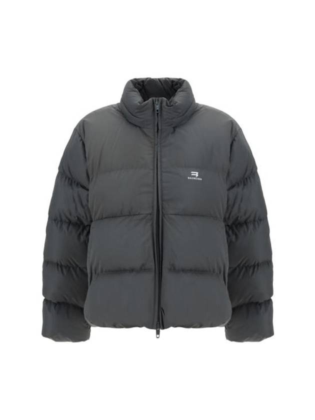 Luxury Balenciaga Sporty B Logo Point Down Padding Grey