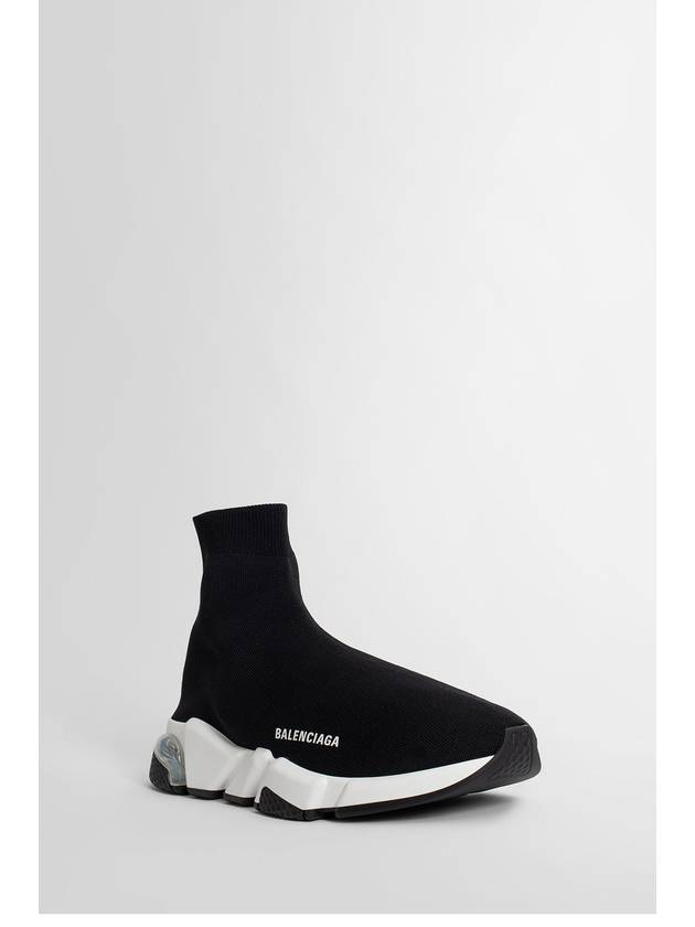 Luxury Balenciaga Speed Trainer Clear Sole High Top Sneakers Black