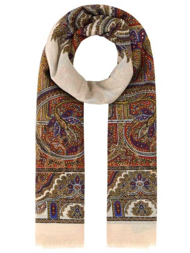 Luxury Saint Laurent Paisley Print Scarf