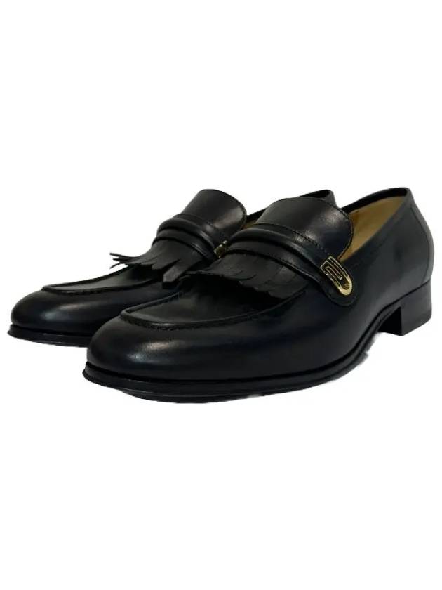 Luxury Gucci Trending 2025 Mirror G Leather Loafers Black
