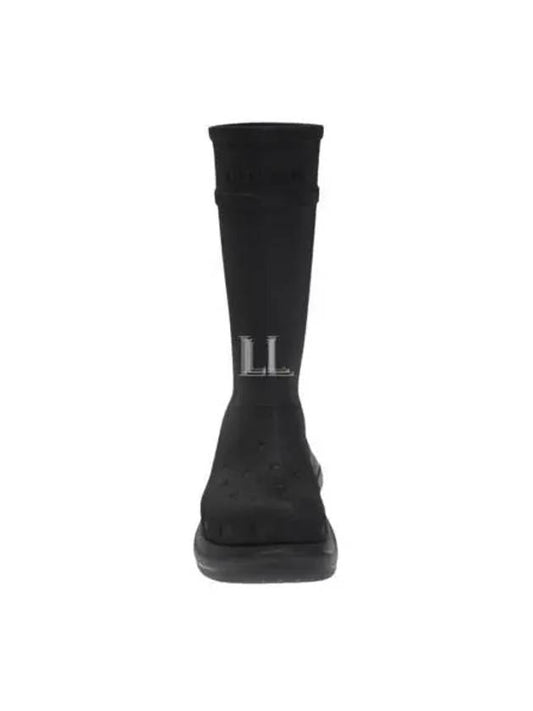 Luxury Balenciaga WoMen's Crocs Rubber Long Boots Black