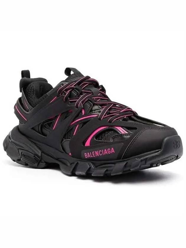 Luxury Balenciaga Track Runner Low Top Sneakers Black Pink