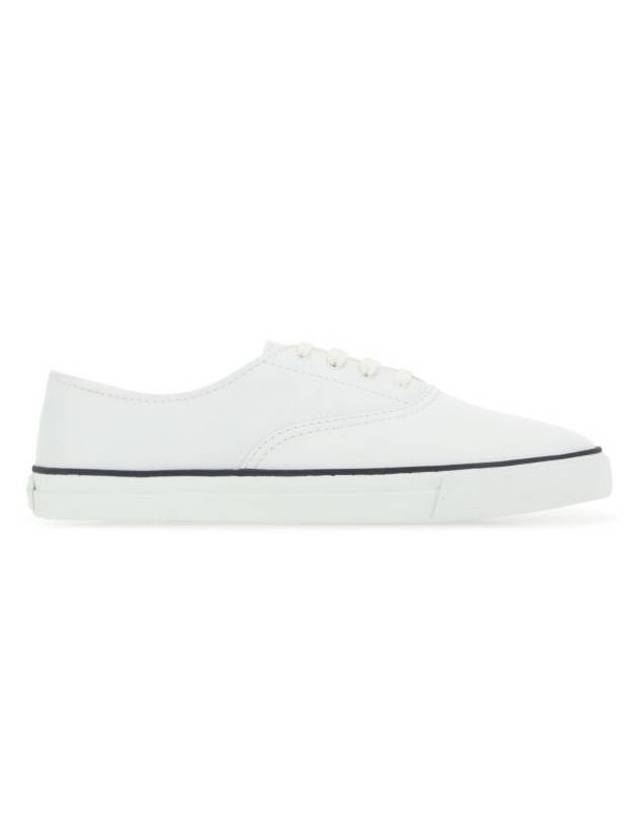 Luxury Saint Laurent Tandem Leather Low Top Sneakers White