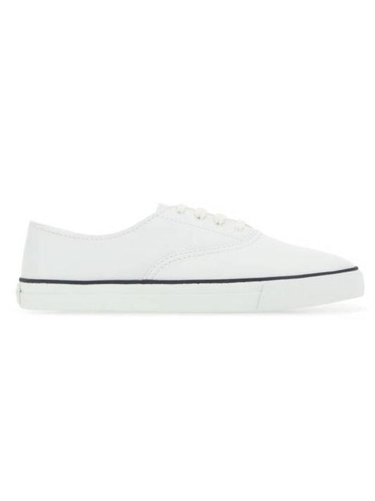 Luxury Saint Laurent Tandem Leather Low Top Sneakers White