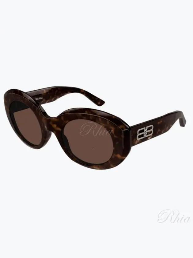 Luxury Balenciaga Eyewear Oval Frame Sunglasses Havana