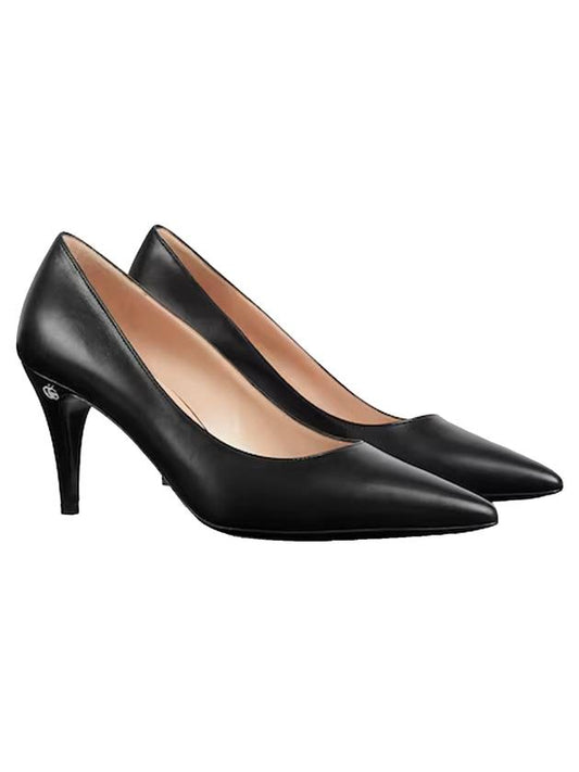 Luxury Gucci Trending 2025 Leather Mid Heel Pumps Black