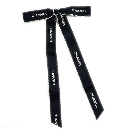 Luxury Chanel Bow Brooch Pin Black