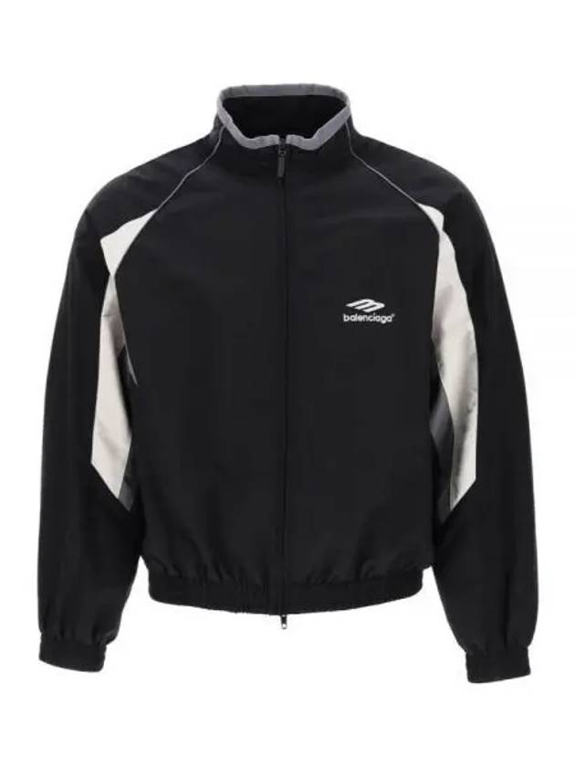 Luxury Balenciaga 3B Sports Icon Regular Track Jacket Black