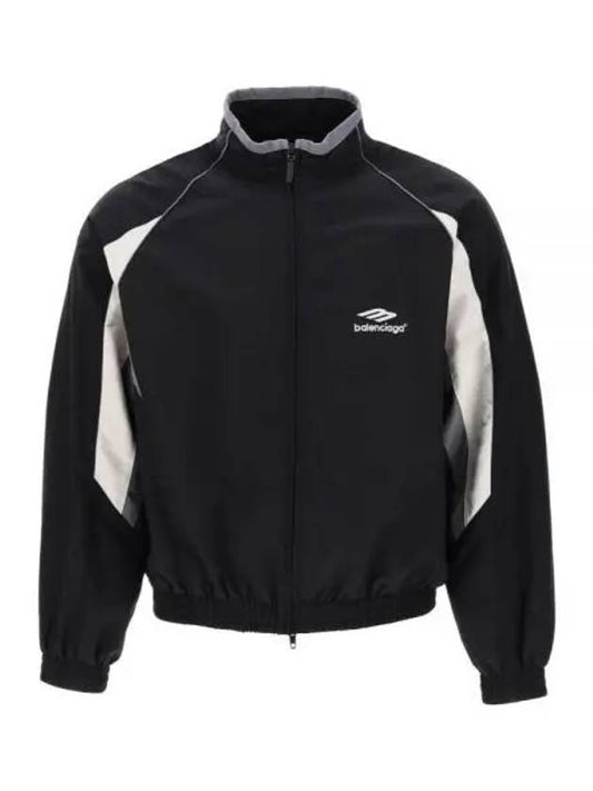 Luxury Balenciaga 3B Sports Icon Regular Track Jacket Black