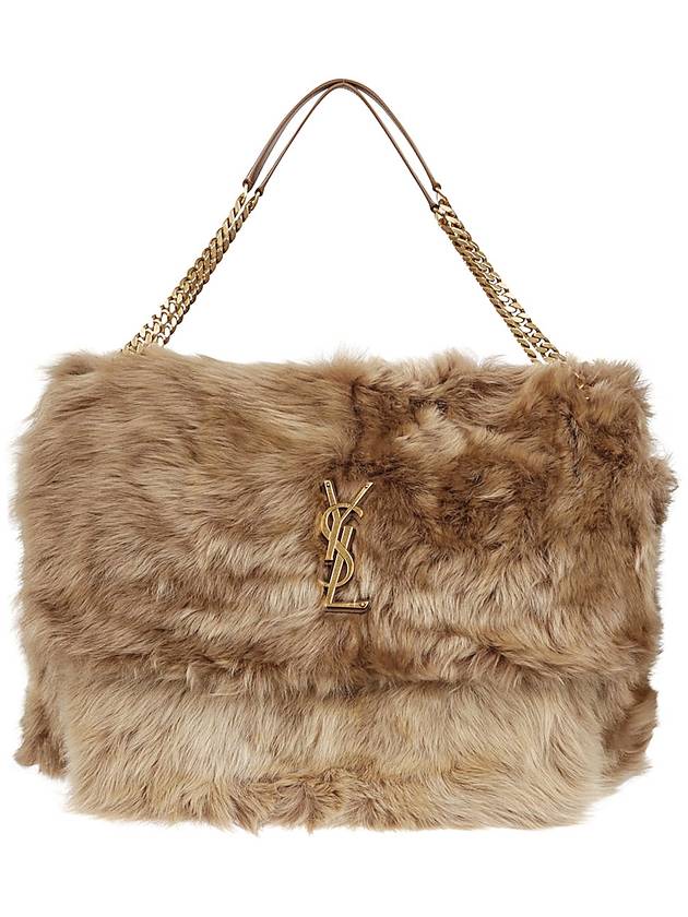 Luxury Saint Laurent Niki Oversized Shearling Shoulder Bag Rouan