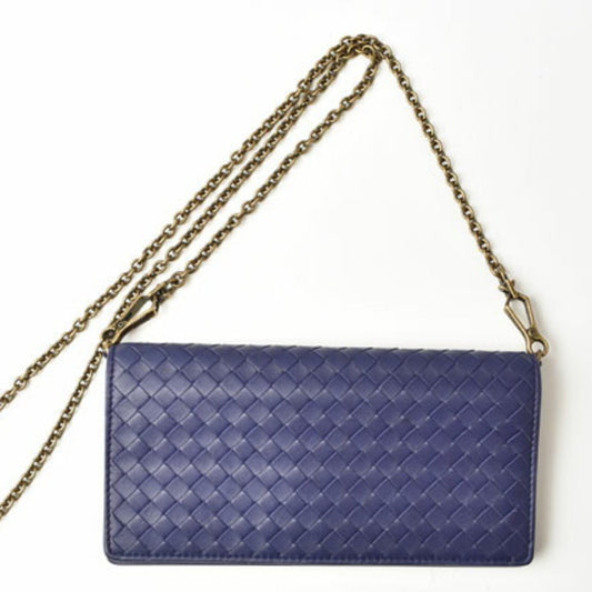 Luxury Bottega Veneta blue  Chain/Shoulder Wallet ()