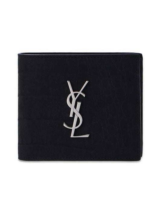 Luxury Saint Laurent Monogram East West Half Wallet Black