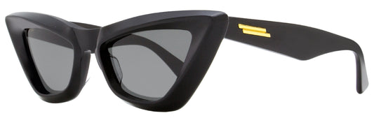 Luxury Bottega Veneta Women's Cateye Sunglasses BV1101S 001 Black/Gold 53mm