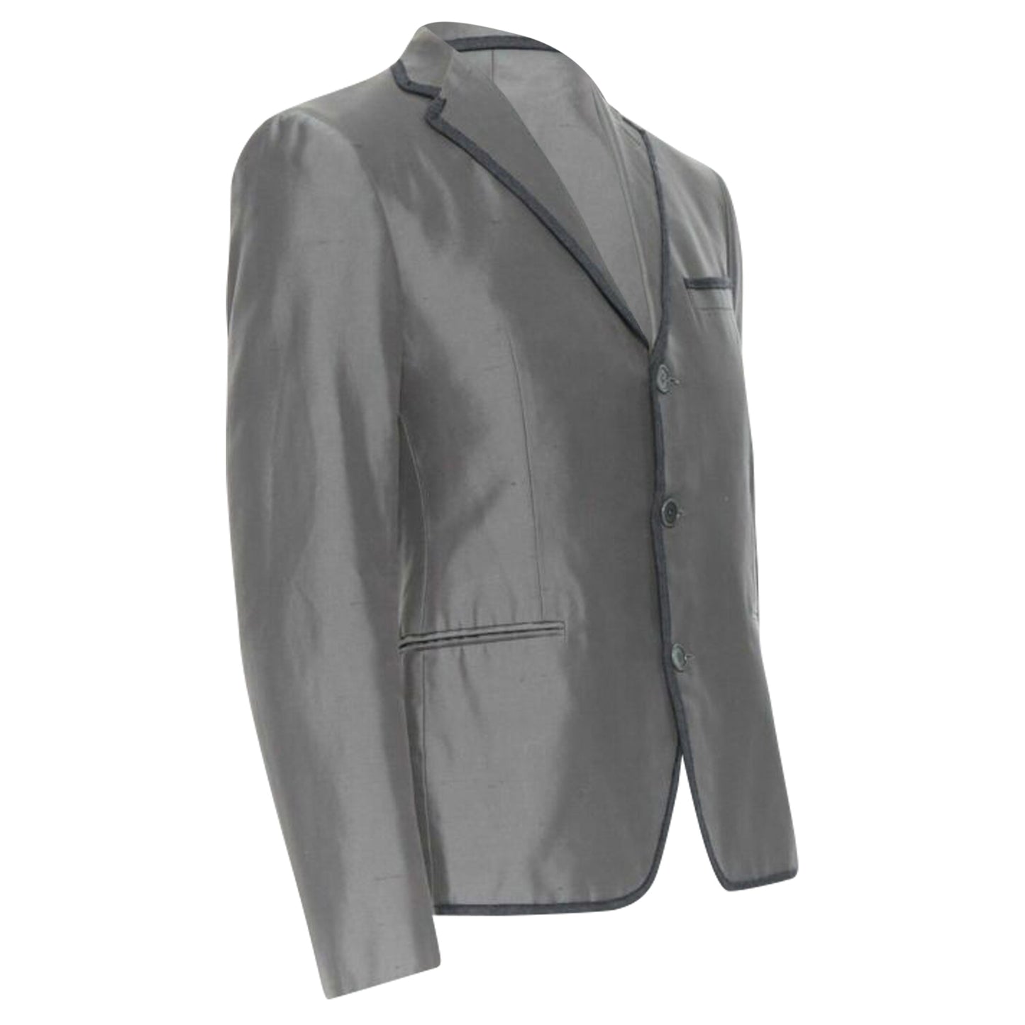 Luxury Bottega Veneta classic tailor cotton blazer jacket pipe trim