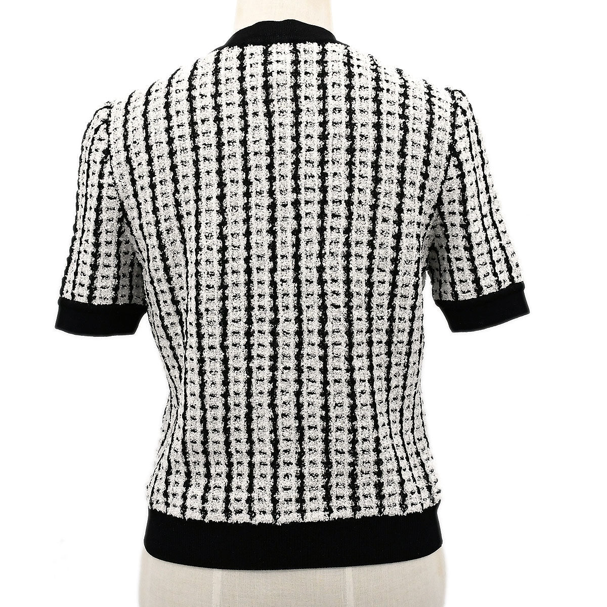 Luxury Chanel 1997 Spring short-sleeved tweed cardigan #42