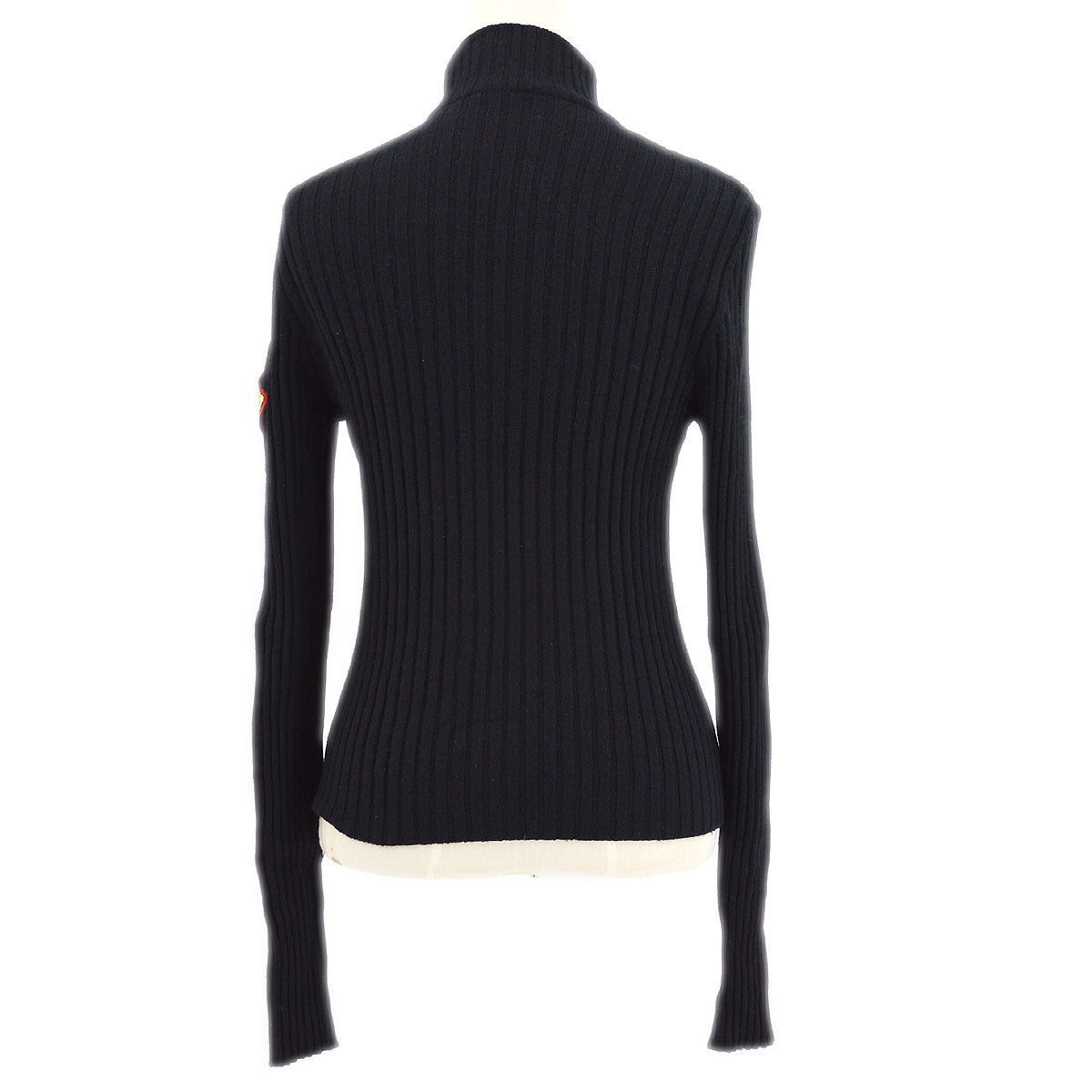 Luxury Chanel 1996 logo-patch ribbed cashmere jumper #40