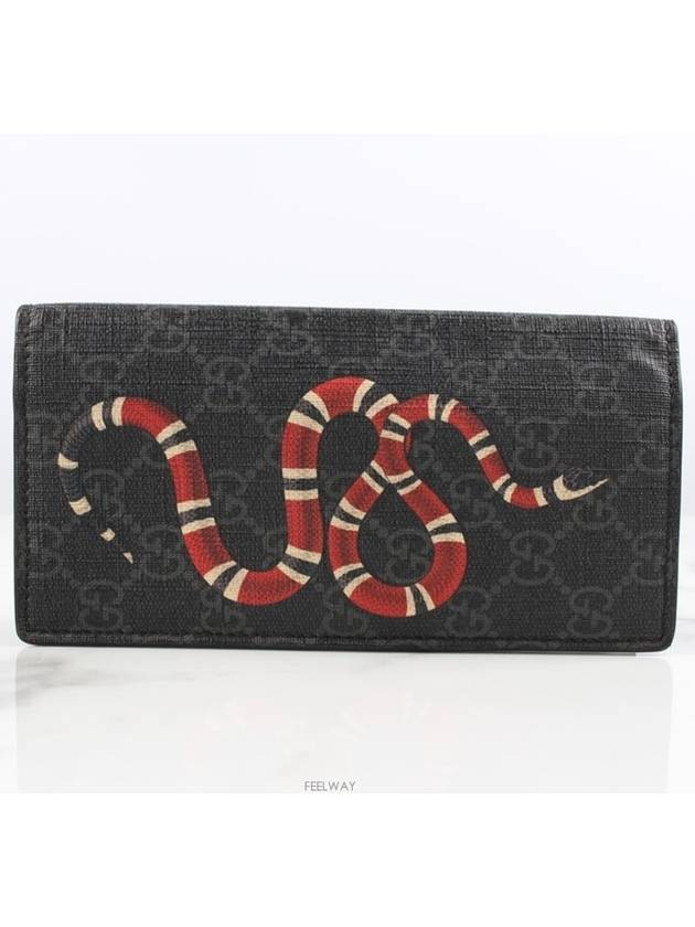 Luxury Gucci Trending 2025 Snake long wallet black