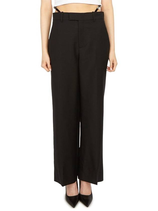 Luxury Gucci Trending 2025 Wool Mohair Straight Pants Black