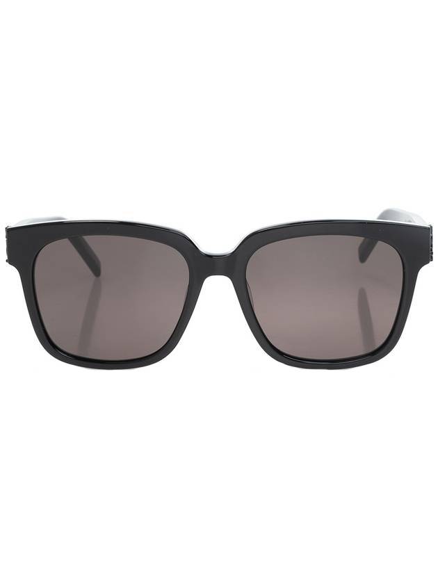 Luxury Saint Laurent Eyewear Logo Plaque Acetate Sunglasses Black