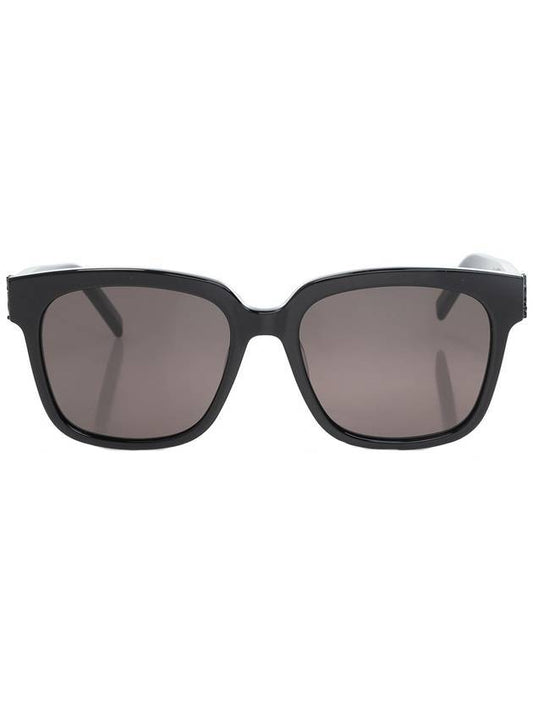 Luxury Saint Laurent Eyewear Logo Plaque Acetate Sunglasses Black