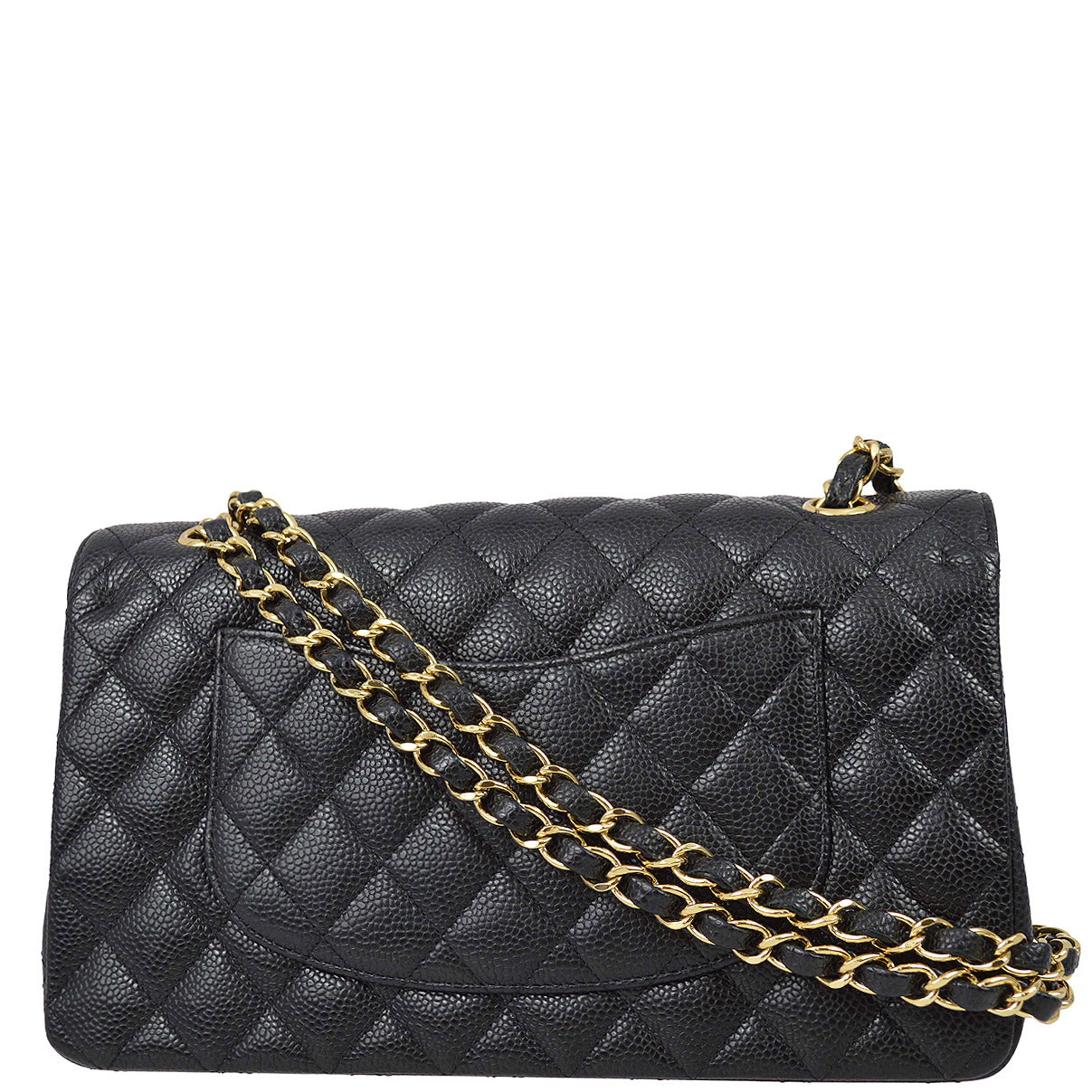 Luxury Chanel 2008-2009 Black Caviar Medium Classic Double Flap Bag