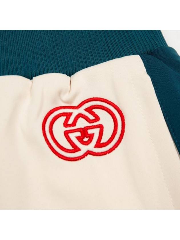 Luxury Gucci Trending 2025 Technical Jersey Basketball Shorts Ivory Green