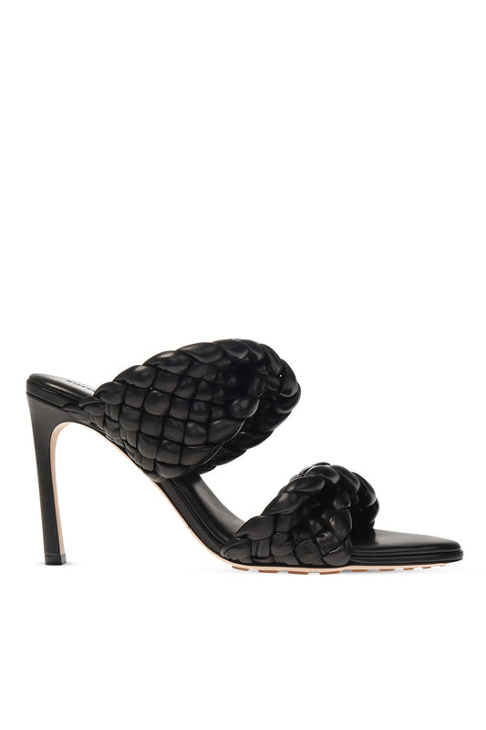Luxury Bottega Veneta New Women's Shoes Intreccio Twist Weave In Black