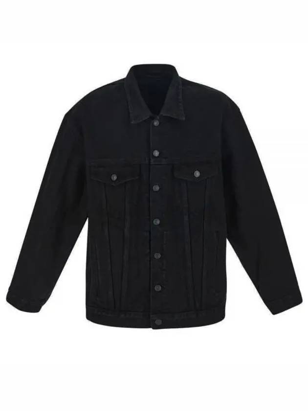 Luxury Balenciaga Oversized Denim Jacket Black