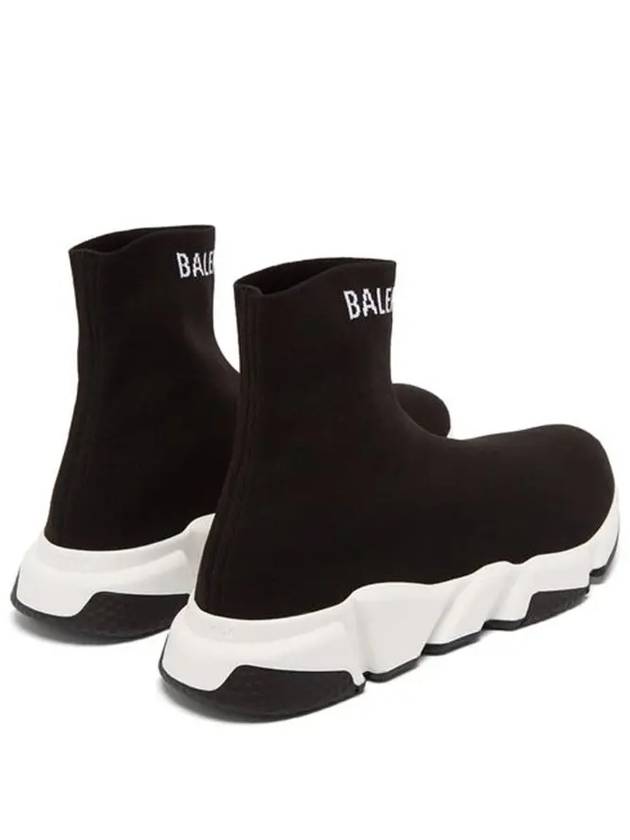 Luxury Balenciaga Speed Logo High Top Sneakers Black