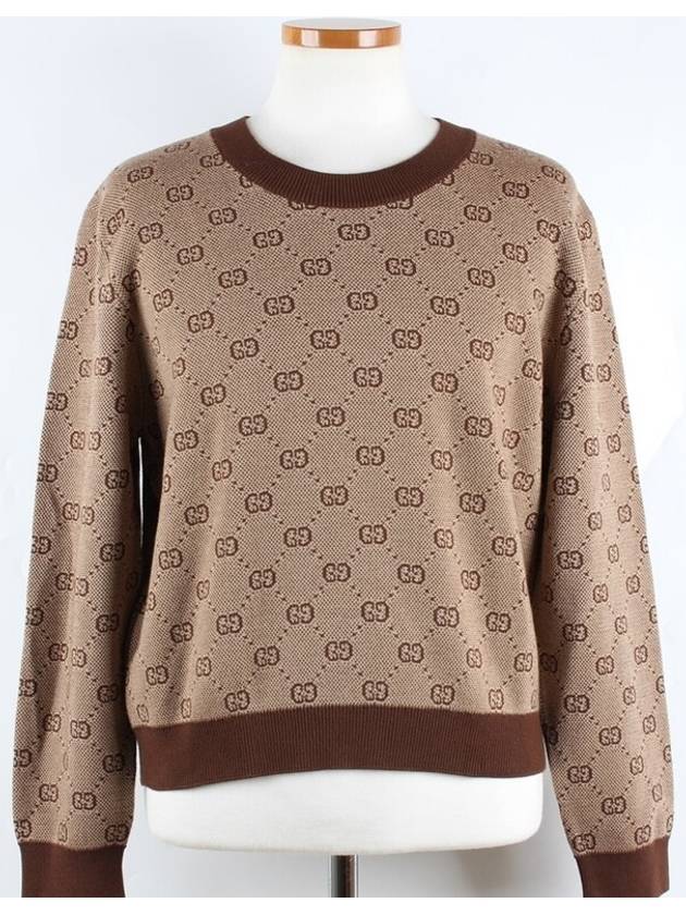 Luxury Gucci Trending 2025 GG logo long sleeve knit L