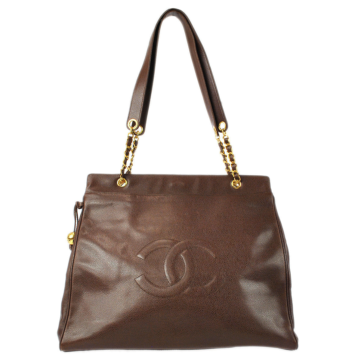 Luxury Chanel 1994-1996 Tote 40 Brown Caviar